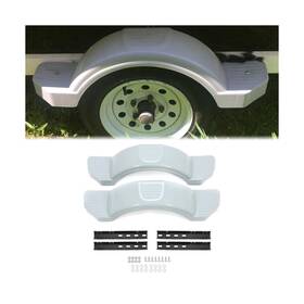 Et-060 Ecotric Pair Axle Trailers Fenders 12 Inch Wheels Tires Skirt Boat Molded 300lbs