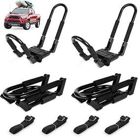 Ediors 647297362680 Kayak Roof Rack 2 Pairs 4pcs Folding Car Racks For Canoe Paddle