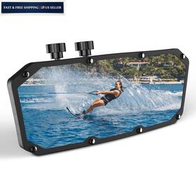 Esmirror029b1amz Esploratori Universal 4.2x11 Wide Angle Convex Rear View Marine Boat Pontoon Mirror Clear