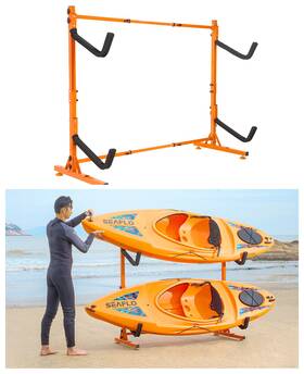 Etsg 699940798568 Kayak Stand Freestanding Storage Steel Rack For 2 Canoe Boat 175lbs Load