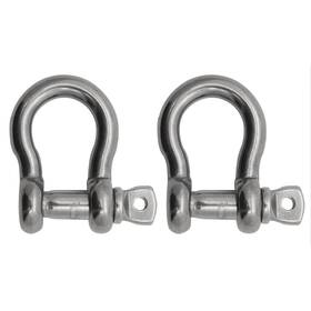 3006.8318.2 Extreme Max 811368032745 Boattector Stainless Steel Anchor Shackle - 3/8 Inch 2-pack Silver