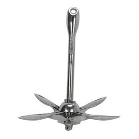 3006.6672 Extreme Max 814166026497 Boattector Stainless Steel Folding/grapnel Anchor - 1.5 Lbs