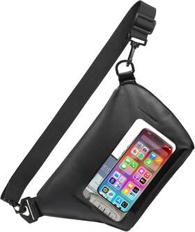 F-color 744759442376 Waterproof Bag For Kayaking - Crossbody Chest 1 Pack Black