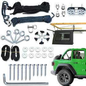 Fjhl816b Feeligivin Hard Top Removal Lift For Jeep Wrangler - Hoist Jl Jk Model