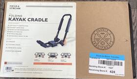 Field & Stream 194375355336 And Folding Kayak Cradle Universal Mounting Carrier -black