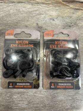 Pad00135 Field & Stream Lot Of 2 Packs And Kayak Nylon Eye Straps 6 Per Pack