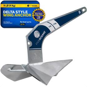 Five Oceans 656165984060 Delta Style Wing Boat Anchor Galvanized Steel Anchors Premium Five Oceans 656165984060 Delta Style Wing Boat Anchor Galvanized Steel Anchors Premium