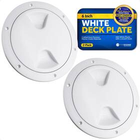 Five Oceans 661094328656 6 Inch Boat Hatch 2-pack Marine Access Round Inspection Deck