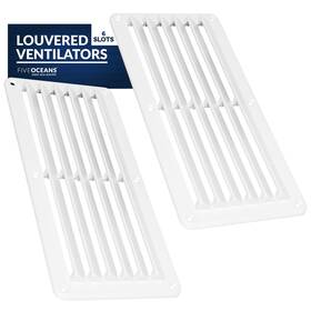 Fo590-m2 Five Oceans 704831940138 Rectangular Boat Louvered Ventilators White Durable Injection-molde