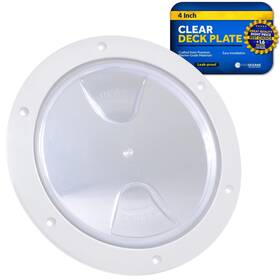 Five Oceans 810033302091 4 Inch Boat Hatch Marine Round Inspection Deck Plate With Detachable Clear