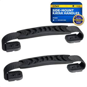 Five Oceans 810033309113 2-pack Side-mount Kayak Handles Black Heavy-duty Rubber Carrying Han