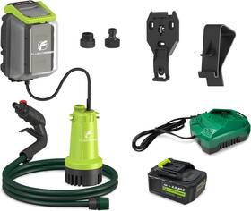 Fsp20dc-2 Fluentpower Cordless Submersible Water Pump Kit 18v Battery Operated Green