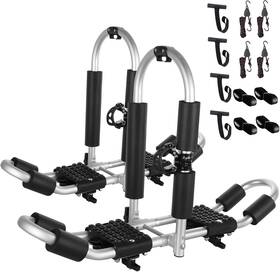 Rk-kcr22 Forwode Kayak Roof Rack 2 In 1 Aluminum Pair J-bar Folding Adjustable