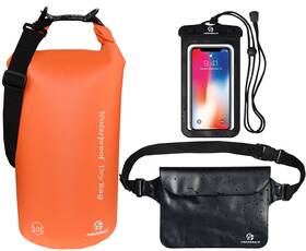 Freegrace 605749007695 Waterproof Dry Bags Set Of 3 Bag With 2 Zip Lock Seals Detacha