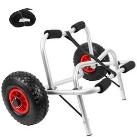 Fresh Fab Finds 729149869094 Foldable Kayak Canoe Cart Trailer 176lbs Capacity