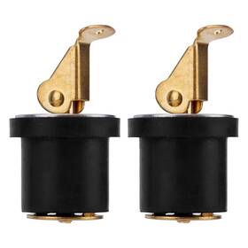 I12312 Fukaisu 2pcs Brass Boat Drain Plugs 7/8 Inch Deck And Baitwell Bait Well Plug With S