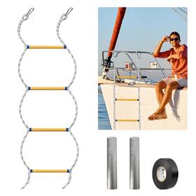 Boat-a1 Fyaner Boat Rope Ladder - Heavy Duty Polyester Line Marine Climbing For Adults