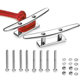 Ganguola 599451170187 Boat Cleat 6 Inch Open Base 2 Pcs Dock Heavy Duty 316 Stainle