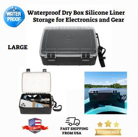 Geckobrands 819702023930 Waterproof Dry Box Silicone Liner Durable Dust&crush-proof Storage Electronics L
