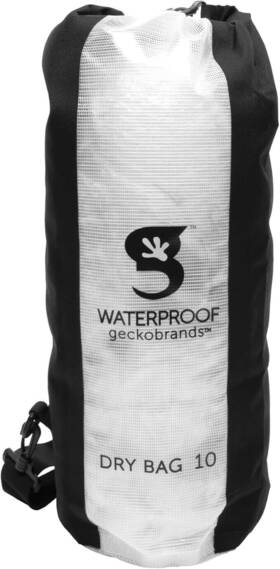 Gdp-view-10l-blk Geckobrands Durable View 10 L White Black Carry Strap Waterproof Dry Bag Lw588