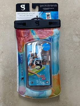 Gwp-19126st Geckobrands Waterproof And Float Phone Dry Bag Large New 7.5 Inch H X 4 W X5 D