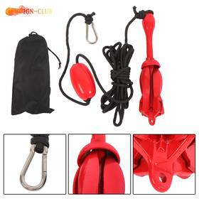 Icc3488961 Genrics Complete Portable Folding Anchor Kit 5.5 Lb With 26.2 Ft Rope Buoy Canoe Kayak