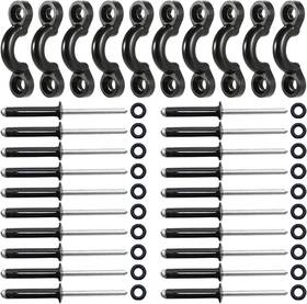 Geuntech 445020245254 Clio 10 Pcs Kayak Pad Eyes Kit With 20 Tri-grip Rivet For Kayaks