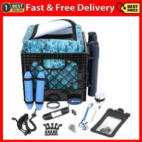 Great Star 445012693674 Mossy Oak 24 Piece Kayak Storage Crate With Dry Bag Fishing Accessories Kit