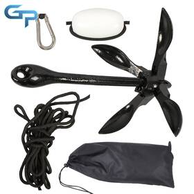 Gre200500 Greatparts For Canoe Kayak Raft Boat Sailboat Pwc 7.05 Lb Complete Folding Anchor Buoy Kit