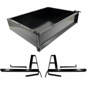 Gtw 841417128778 Club Car Ds Golf Cart Steel Cargo Box Kit With Brackets Black Compati