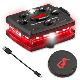 Guardian Angel 024606987657 Micro Series Safety Light Beacon Device Red Front And Rear Rechargeabl