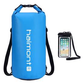 Hm10220229-305-s01 Haimont 30l Waterproof Dry Bag Floating Roll Top Sack With Phone Case Blue
