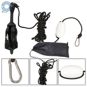 Hp120300 Happy19star Black Kayak 7.05 Lb Paddle Board Anchor Kit Rope Buoy Canoe Raft Boat