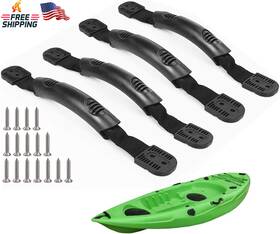 Hdcbmcddm-us 445007214259 4 Pack Kayak Pull Handle Double Hole Rubber Carry Handles Replacement With