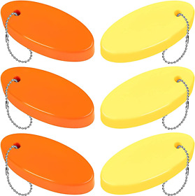 Hfatmos Floating Keychain For Boat Key 6 Pcs And 2 Colors Foam Chain