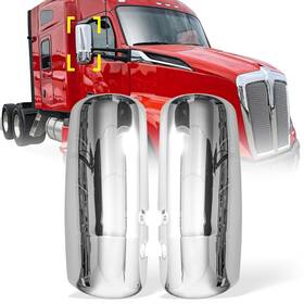 High Soar 783926024601 Chrome Door Mirror Cover For Kenworth T680 Side Drive