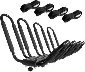 Horcc-crk02hm Highrazon Kayak Roof Rack 2 Pair J-bar With 4 Ropes. Heavy Duty Carr