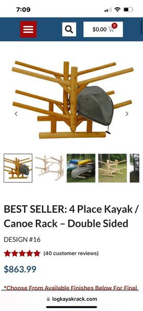 Hitch Exclusives Llc 638632135786 4-place Two Sided Log Kayak Rack