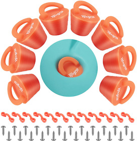 Hlogree Silicone 8 Pieces Scupper Plugs For Kayak Orange Ka