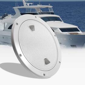 Hoffen 710783499077 6 Inch White Boat Hatch Round Non-slip Inspection For Marine Yacht Hoffen 710783499077 6 Inch White Boat Hatch Round Non-slip Inspection For Marine Yacht
