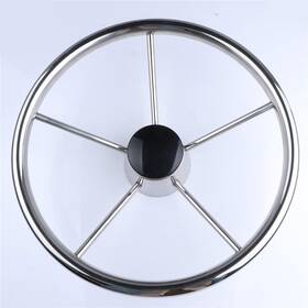 Wl9108s Hoffen 5-spoke 11 Inch Boat Steering Wheel Stainless Steel Destroyer Style Marine S
