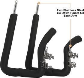 Ca-0387-02 Homend Stainless Steel Storage Rack Kayak Rail Mounted Fit Sup Surfboards Longboards