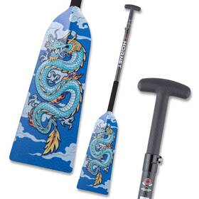 Hornet Watersports 850051978144 Dragon Boat Paddle - Blue Adjustable Carbon Fiber