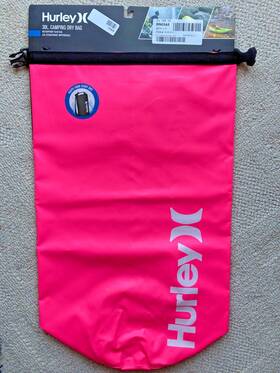 169305f Hurley 30l Camping Dry Bag Bright Pink Packable Waterproof Gear Nwt