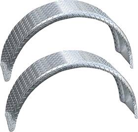 44113n-2  Inc. Trailer Fenders Single Axle Diamond Plated Made In Usa Aluminum Fen