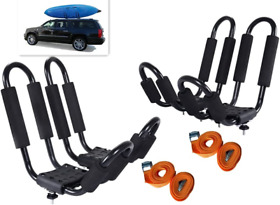 J Cross Bar 2 Pairs 4 Pcs Universal Kayak Canoe Top Mount Carrier Roof Rack