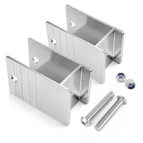 Et260922 Jerbor Extra-tall Bimini Top H-bracket Fits For Pontoon Boats 1-1/4 Inch Sliver