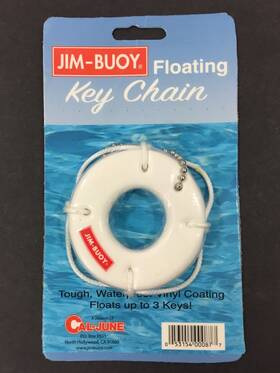 Jim Buoy 053154000877 Floating Life Ring Key Chain Up To 3 Keys - White Jim Buoy 053154000877 Floating Life Ring Key Chain Up To 3 Keys - White