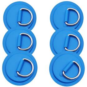 2-2021882 Jingkun 6pieces Pad/patch D Rings For Pvc Inflatable Boat Canoe Raft Stainless Steel
