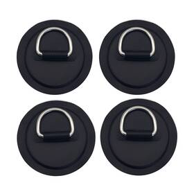 20211586 Jingkun 4 Pieces Black Pad/patch D Rings For Pvc Inflatable Boat Canoe Raft Stainless